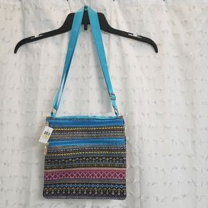 Bijoux Terner Tribal Print Canvas Crossbody Bag